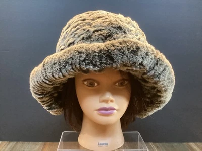Genuine Rabbit Fur gray/black Bucket Hat one size - Image 1 of 4