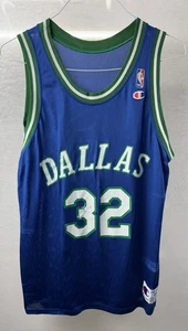 Dallas Mavericks Champion NBA basketball jersey Size 44 Rare 90s Team Mashburn - Picture 1 of 6
