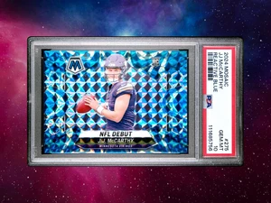 2024 Panini Mosaic - JJ McCarthy #275 - Reactive Blue Mosaic (RC) - PSA 10 - Picture 1 of 3