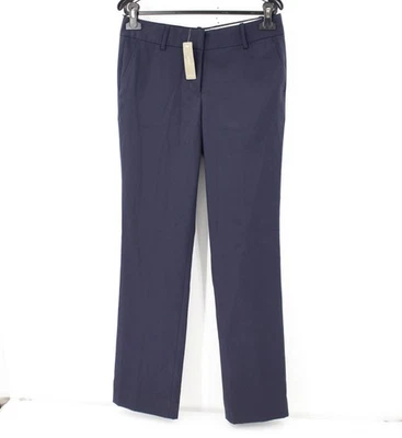 NWT J Crew Pants Womens 4 Campbell Trouser Super 120's Wool Slacks Mid Rise navy - Image 1 of 4