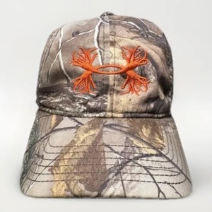 Under Armour RealTree Mütze Branch Logo Baseball Cap Camouflage/Orange OSFA Jagd - Bild 1 von 7