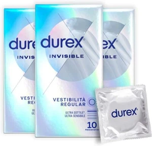 Durex Invisible 30 Preservativi Ultra Sottili (0.048 mm) Ad Alta Sensibilità ... - Foto 1 di 7