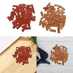 100 Pieces Dollhouse Floorboards Floor Boards for 1: 12 Dollhouse Bathroom - Picture 1 of 16