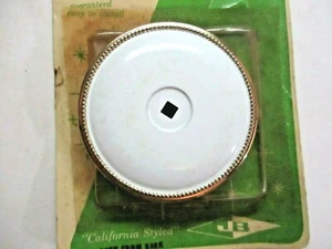 JB JayBee 1940 US Hollywood Regency Cab Knob Backplate Medallion White Brass MCM - Picture 1 of 4