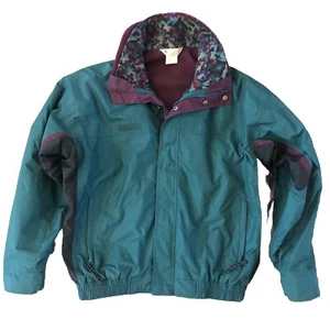 VTG 90s Columbia Bugaboo 3 In 1 Ski Coat Fleece Jacket Teal Green Mens Large - Picture 1 of 19
