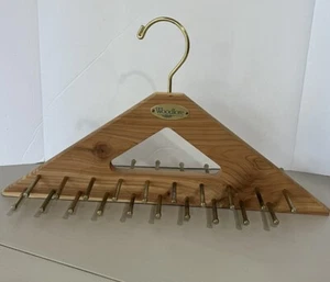 Vintage Woodlore Cedar Wood Tie & Belt Hanger Closet Organizer - Picture 1 of 3