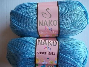 Nako Baby Super Bebe Garn, Country Blue (#2488), Menge 2 (198 Yards pro Stück) - Bild 1 von 2