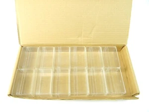 Lot of 12 Clear Plastic Storage Cases Boxes MAILLEFER 3"x1 1/4"x2" NEW Acrylic - Picture 1 of 3