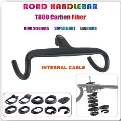 Full Carbon Fiber Road Bike Integrated Handlebar for 380-440mm with Spacers - Image 1 of 4