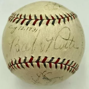 1931 New York Yankees Team Signed OAL Ball Babe Ruth Gehrig Autographs +15 JSA - Picture 1 of 12