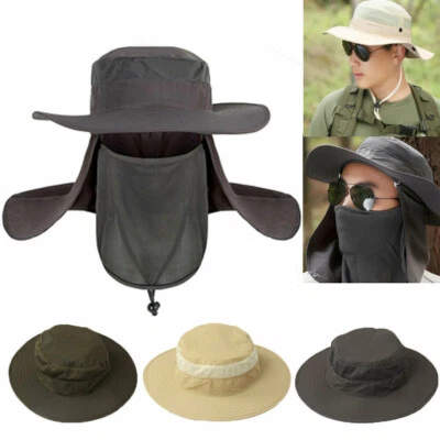 Hot Hiking Fishing Hat Outdoor Sport Sun Protection Neck Face Flap Cap Wide Brim - Image 1 of 4