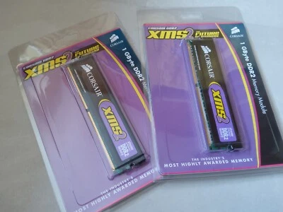 CORSAIR 2GB DR2 PC2 - 5400 CM2X1024-5400C4 (2 X 1GB) - Image 1 of 3