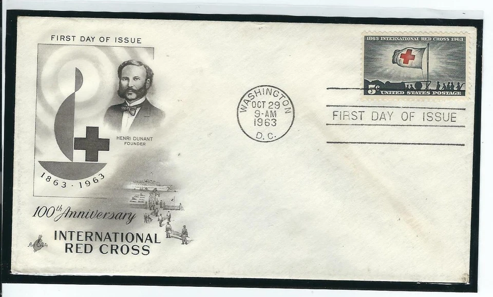  US SC # 1239 Red Cross FDC. Arcraft Cachet - Image 1 of 1