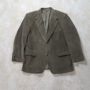 David Tayor Two Button Corduroy Blazer Men's 42 Green Sport Coat - Picture 1 of 14