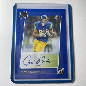 2021 Panini Donruss Rated Rookie Blue Auto Jacob Harris #290 Rookie Auto RC - Bild 1 von 3