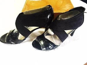 New STUDIO PAOLO® "AMOR" BLACK Heel Sandals Shoes.- SiZ 11 - Picture 1 of 3