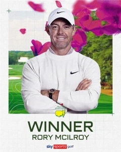 Rory McIlroy gewinnt die Masters 2025 im Augusta National - 4x6 Hochglanz Magnetdruck - Bild 1 von 1