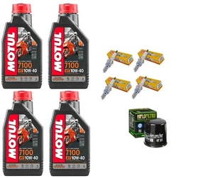 HONDA VFR 800 1998 1999 2000 2001 KIT TAGLIANDO OLIO MOTUL 7100 ,FILTRO,CANDELE - Imagen 1 de 3