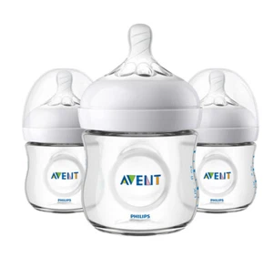 Philips Avent Natural Baby Bottle, Clear, 4oz, 3pk, SCF010/37 - Picture 1 of 1