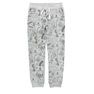 NEW Appaman X Peanuts Kids Girl's GRAY JOGGER SWEATPANTS Sz 8 SPARKLE CLOUD NWT - Picture 1 of 7
