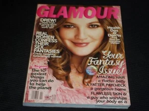 2007 APRIL GLAMOUR MAGAZINE - DREW BARRYMORE - FASHION SUPER MODELS - L 7856 - Picture 1 of 2