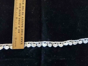 Vintage/Antique Cotton Lace White Trim, 11 & 2/3 Yard - Picture 1 of 2