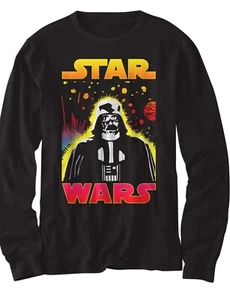 Hybrid Big Boys Star Wars Vader Glowing Long Sleeves Graphic T-shirt - Picture 1 of 2