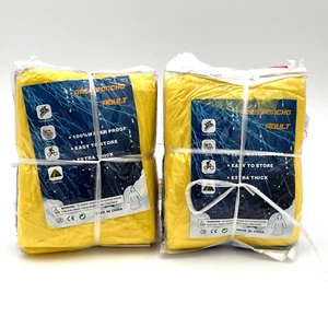 Emergency Rain Ponchos Family Pack, 6 Adult & 6 Kids Ponchos - Assorted Colors - Picture 1 of 4