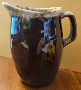 Vintage Hull, Brown Drip Glazed Creamer, Small Pitcher, Oven Proof, USA - Picture 1 of 3
