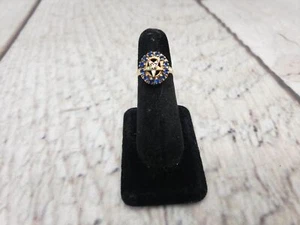 Anillo YG Mujer Talla 6 1.56DWT Oro Amarillo 10k, Zafiro Azul, Orden de la Estrella del Este - Imagen 1 de 7