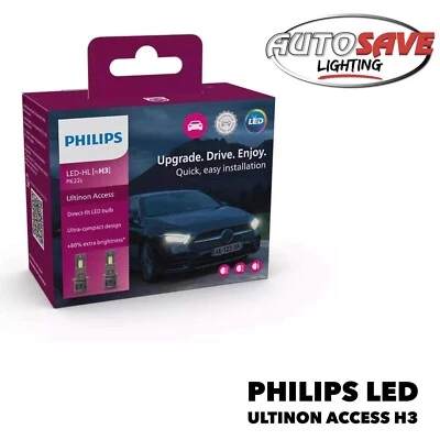 Philips Ultinon Access LED Car Headlight Bulbs H3 (Twin Pack) 11336U2500CX - Image 1 of 4