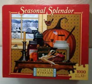 Charles Wysocki 1000 pezzi puzzle zucca natura morta MB puzzle splendore stagionale - Foto 1 di 8
