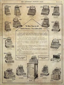 National Cash Register Advertisement Metal Sign - Picture 1 of 1