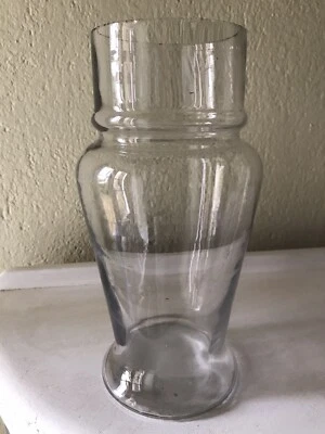 ANCIEN POT À BONBONS OU À PHARMACIE EN VERRE HAUTEUR 24 cm N1 - Photo 1/4