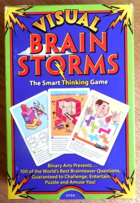 EUC ThinkFun "Visual Brainstorms" Smart Thinking Game w 100 Challenges  Ages 10+ - Image 1 of 4