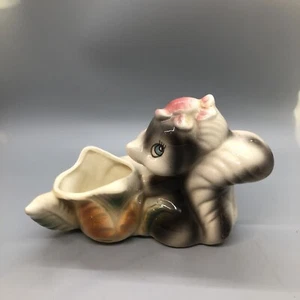 Vintage Leeds Pottery Walt Disney HTF Flower Bambi Planter Trinket Figurine - Picture 1 of 16