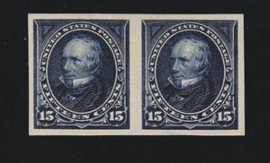 US 274P5 15c Clay Pair Proof on Stamp Paper w/ PF Cert VF-XF OG H SCV $1100 - Picture 1 of 3