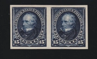 US 274P5 15c Clay Pair Proof on Stamp Paper w/ PF Cert VF-XF OG H SCV $1100 - Image 1 of 3
