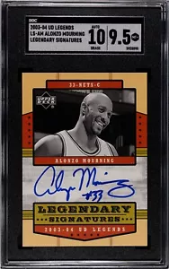 2003-04 UD Legends Legendary Signatures Alonzo Mourning Auto (SGC 10, 9.5) POP 1 - Foto 1 di 2