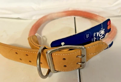 NWT Youly Avant- Garde Braided Pink Tye DyedX XL/XXXL Dog Collar w/ Metal Buckle - Image 1 of 4