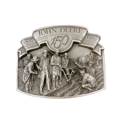 Vintage John Deere 150th 1837-1987 Commemorative Metal Belt Buckle 1987 16899 - Image 1 of 4