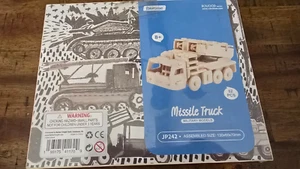 Robotime Rowood, JP242 Missile Truck 53 piece 3-D puzzle model, ages 8+, NEW - Picture 1 of 2