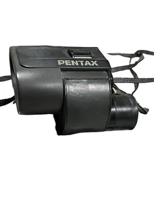 Pentax Binoculars 8x24 7.5 Degrees Black Logo Adjustable Strap Leather Bag Small - Picture 1 of 11