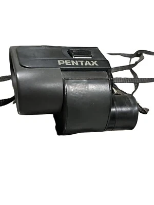 Pentax Binoculars 8x24 7.5 Degrees Black Logo Adjustable Strap Leather Bag Small - Image 1 of 4