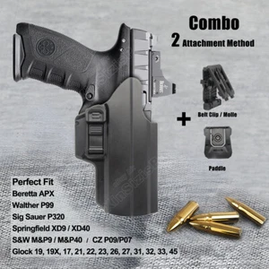 IPSC M&P40 Holster For Beretta APX Springfield XD9 CZ P07 P10 Sig P320 S&W M&P9 - Picture 1 of 8