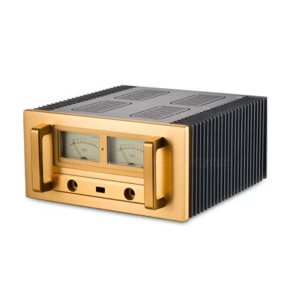 High Precision Aluminum Chassis Power Amplifier Enclosure DIY Case with VU Meter - Image 1 of 4