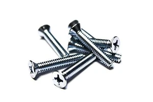 (50) Viti per macchina 1/4x1-1/2" - Testa piatta Phillips - Zinco - Foto 1 di 1