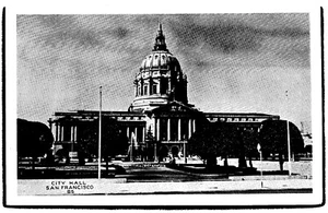 San Francisco CA Rathaus Postkarte - Bild 1 von 3