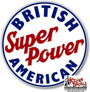 (BRIT-101) 12" BRITISH AMERICAN OIL DECAL PUMP GAS SIGN WALL LUBSTER STICKER - Picture 1 of 1