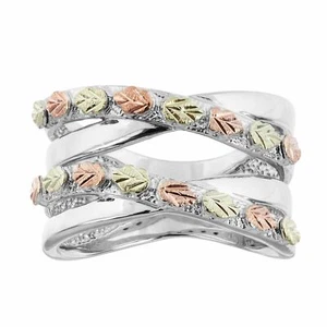 Viele Blätter - Sterling Silber Black Hills Gold / Custom Made in USA Geschenkbox - Bild 1 von 3